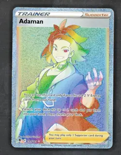 Pokemon Sword & Shield Astral Radiance Adaman Secret Rainbow Rare 199/189 - Image 1