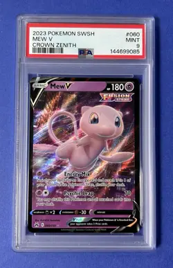2023 Pokemon SWSH Mew V Crown Zenith #060 PSA 9 MINT - Image 1