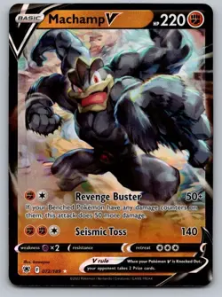 Machamp V 072/189 Holo V Rare Astral Radiance Pokemon Holo Near Mint - Image 1