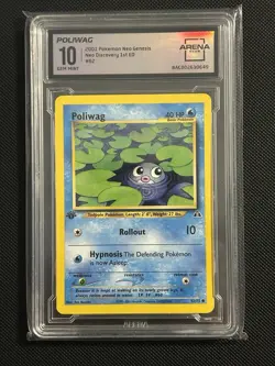 Poliwag 2001 Pokemon Neo Discovery 1st Edition #62 Arena Club 10 - Image 1