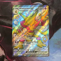 Pokemon Alakazam EX TCG Card 215/091 Scarlet Violet Paldean Fates - Image 1