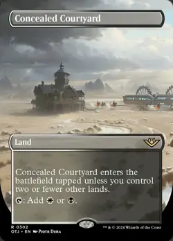 MTG Concealed Courtyard - Borderless NM-Mint Outlaws of Thunder Junction - Image 1