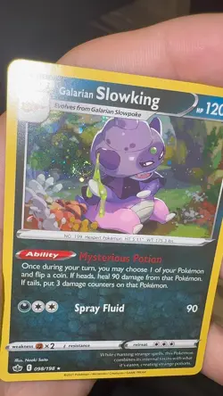 Galarian Slowking (Cosmos Holo) 098/198 Promo Pokemon NM SWIRL 🌀 - Image 1