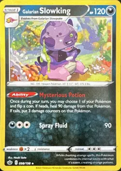 Galarian Slowking (Cosmos Holo) 098/198 Promo Pokemon NM SWIRL 🌀 - Image 2