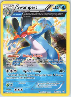Swampert 36/160 Holo Rare Primal Clash Pokemon NM - Image 1
