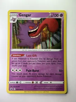 Gengar 057/198 Holo Rare Chilling Reign Pokemon Near Mint Holo Bleed - Image 2