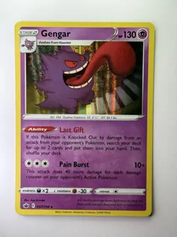 Gengar 057/198 Holo Rare Chilling Reign Pokemon Near Mint Holo Bleed - Image 3