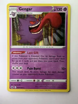 Gengar 057/198 Holo Rare Chilling Reign Pokemon Near Mint Holo Bleed - Image 4