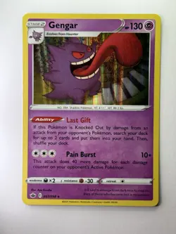 Gengar 057/198 Holo Rare Chilling Reign Pokemon Near Mint Holo Bleed - Image 5
