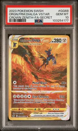 2023 POKEMON SWORD AND SHIELD CROWN ZENITH #GG68 ORGN.FRM.DIALGA VSTAR CROWN ZEN - Image 1