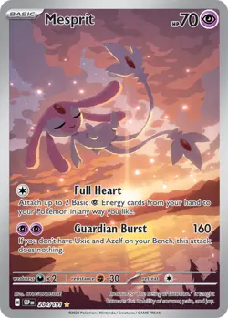 x1 Mesprit - 204/191 - Illustration Rare Pokemon SV08 Surging Sparks M/NM - Image 1