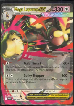 Mega Lopunny ex Double Rare ME02: Phantasmal Flames #084/094 [Near Mint] Pokemon - Image 1