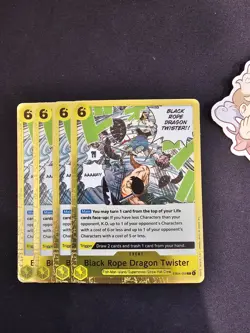 4x EB04-059 Black Rope Dragon Twister R Playset -One Piece TCG- OP-15 English - Image 1