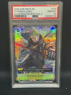 Roronoa Zoro (Illustration Box Vol.3) PSA 10 OP07-113 One Piece Promotion Gem - Image 1