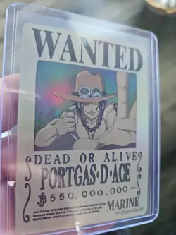 Portgas D Ace Marine One Piece Wanted Dead or Alive Card OP-WA201-TJL-09 - Image 4