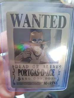 Portgas D Ace Marine One Piece Wanted Dead or Alive Card OP-WA201-TJL-09 - Image 5