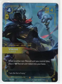 Riftbound League Of Legends Origins Foil Card OGN 246 Viktor Leader - Image 1