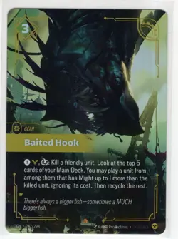 Riftbound League Of Legends Origins Foil Card OGN 242 Baited Hook - Image 1