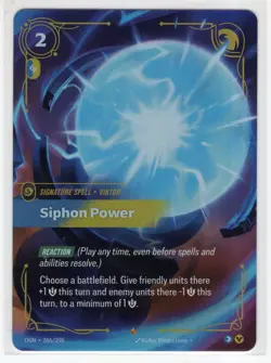 Riftbound League Of Legends Origins Foil Card OGN 266 Siphon Power - Image 1