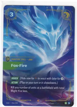Riftbound League Of Legends Origins Foil Card OGN 256 Fox-Fire - Image 1
