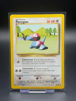 Porygon 39/102 Base Set LP Pokemon Card TCG Vintage WOTC - Image 1