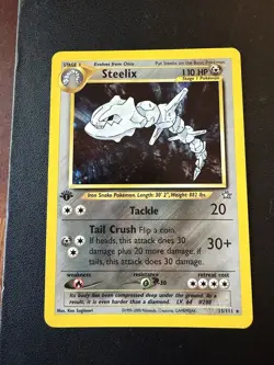Pokemon TCG Steelix 15/111 Neo Genesis Holo Rare 110 HP English Card - Image 3