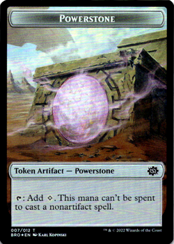 Powerstone // Forest Dryad Double-Sided Token The Brothers' War NM Foil - Image 1