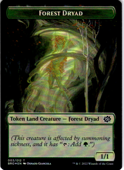 Powerstone // Forest Dryad Double-Sided Token The Brothers' War NM Foil - Image 2