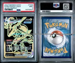 2022 POKEMON SWORD & SHIELD SILVER TEMPEST #TG29 FULL ART/RAYQUAZA VMAX PSA 9 - Image 2