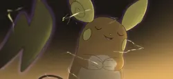 Pokemon alolan raichu Pad Gaming Mat Desk - Image 1