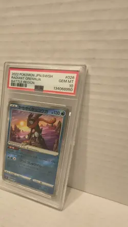 Radiant Greninja PSA 10 2022 Pokemon Japanese Sword & Shield Battle Region #026 - Image 5