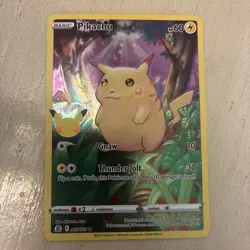 PIKACHU 2021 POKEMON CELEBRATIONS 25TH ANNIVERSARY 005/025 FULL ART HOLO Q4320 - Image 1