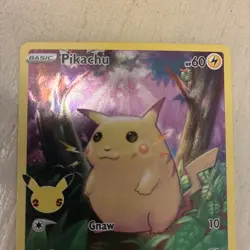PIKACHU 2021 POKEMON CELEBRATIONS 25TH ANNIVERSARY 005/025 FULL ART HOLO Q4320 - Image 2