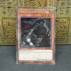 Yugioh Armageddon Knight RA03-EN002 Quarter Century Secret Rare NM - Image 1