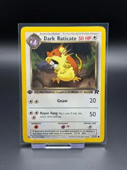 Dark Raticate 51/82 Team Rocket 1st Edition LP Pokemon Card TCG Vintage WOTC - Image 1