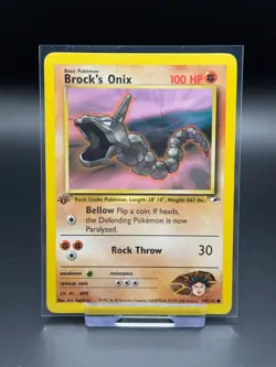 Brock's Onix 69/132 Gym Heroes 1st Edition LP Pokemon Card TCG Vintage WOTC - Image 1