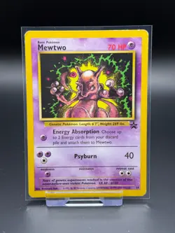 Mewtwo 14 Black Star Promo MP Pokemon Card TCG Vintage WOTC - Image 1