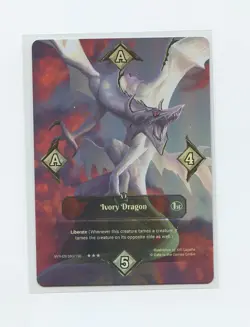 English Neverrift Trading Card Alpha 1st Ed Ornament Foil 080 Ivory Dragon - Image 1