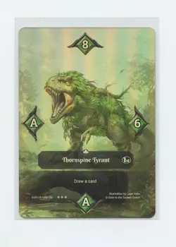 English Neverrift Trading Card Alpha 1st Edition FULL Foil 129 Thornspine Tyrant - Image 1