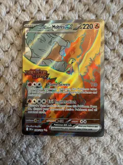 Pokemon TCG Team Rocket's Moltres EX 208/182 Promo Stamped UPC - Image 1