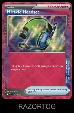 MIRACLE HEADSET 183/191 ACE SPEC RARE SURGING SPARKS POKEMON NM/M - Image 2
