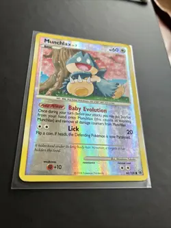 Pokemon TCG Munchlax 68/100 Majestic Dawn 2008 Reverse Holo LP - MP - Image 2