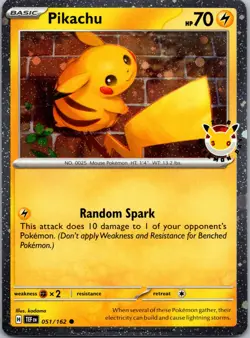 Pikachu (Pokemon Day 2026) Holo Common MCAP 051/162 NM - Image 1