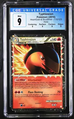 2010 Pokemon HeartGold SoulSilver Typhlosion Prime #110 Holo Rare CGC 9 MINT - Image 1