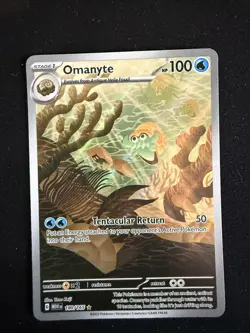 Pokemon TCG Omanyte 180/165 Full Art Scarlet & Violet 151 NM - Image 1