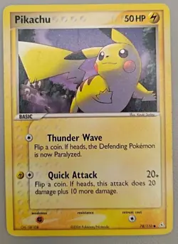 Pikachu 78/110 Holon Phantoms Vintage Pokemon TCG - LP - Image 1