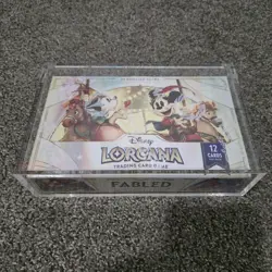 NEW SEALED Disney Lorcana TCG: Fabled Booster Box (Set 9) with Acrylic Case - Image 1