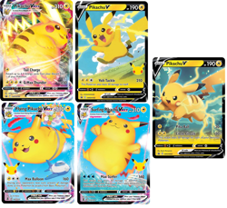 5 x Pokemon Pikachu VMAX, V Cards, Promo, 25th Anniversary - near mint - Image 1