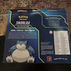 Pokemon TCG: Snorlax Card & Pin Collection 3 Booster Packs New. Factory sealed - Image 2