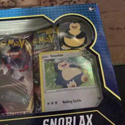 Pokemon TCG: Snorlax Card & Pin Collection 3 Booster Packs New. Factory sealed - Image 3